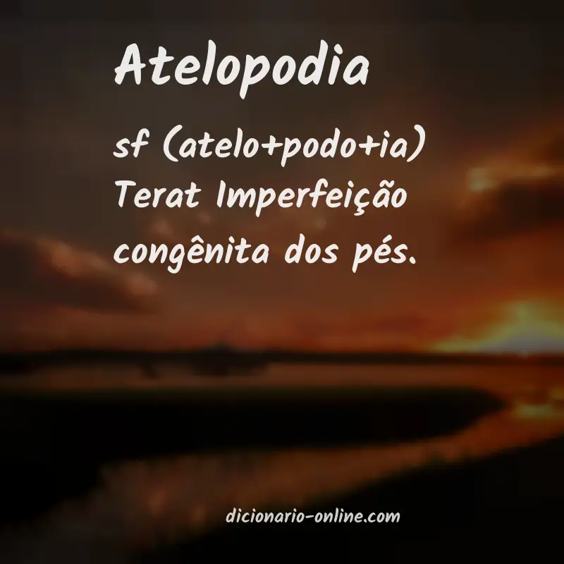 Significado de atelopodia