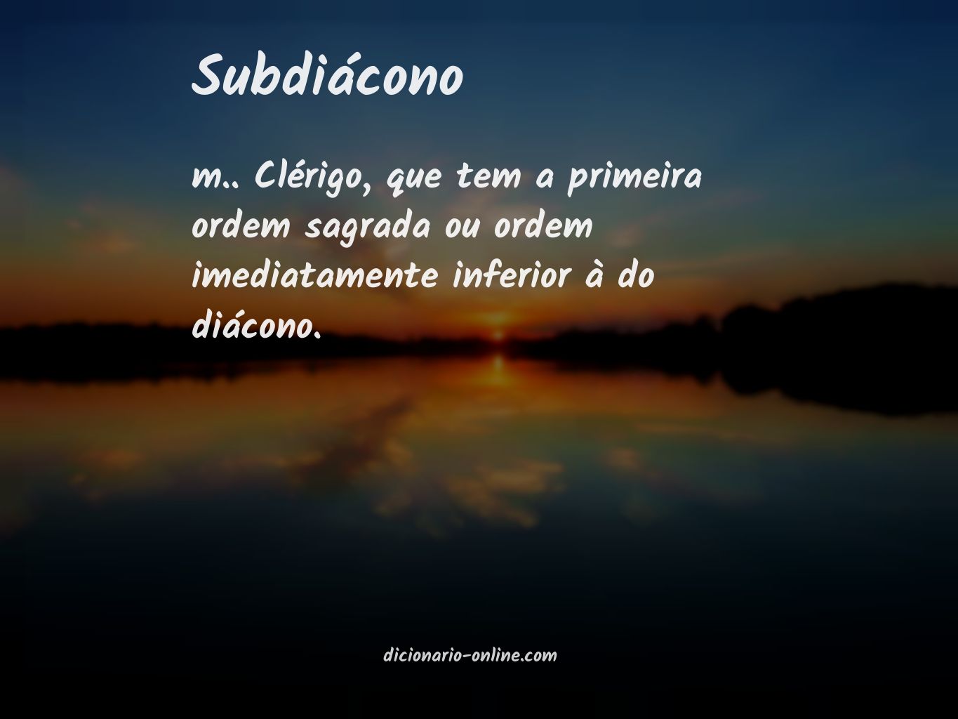 Significado de subdiácono