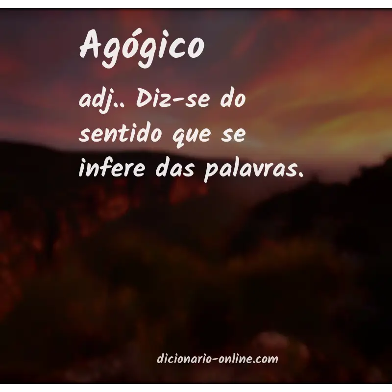 Significado de agógico