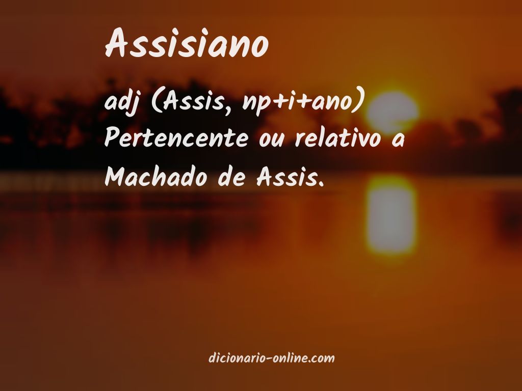 Significado de assisiano