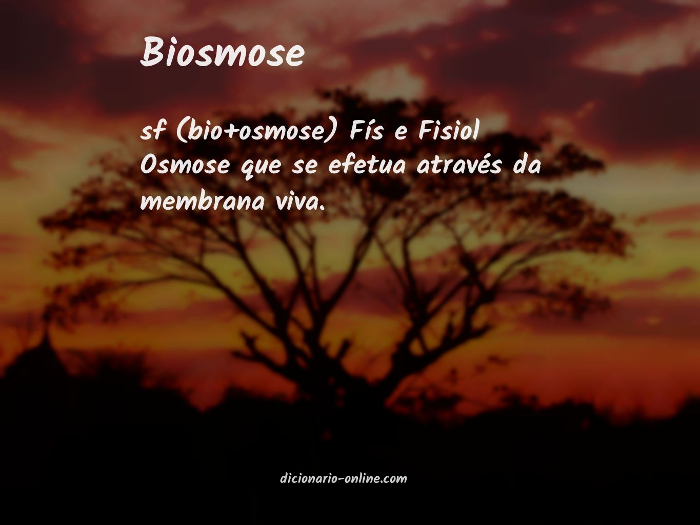 Significado de biosmose