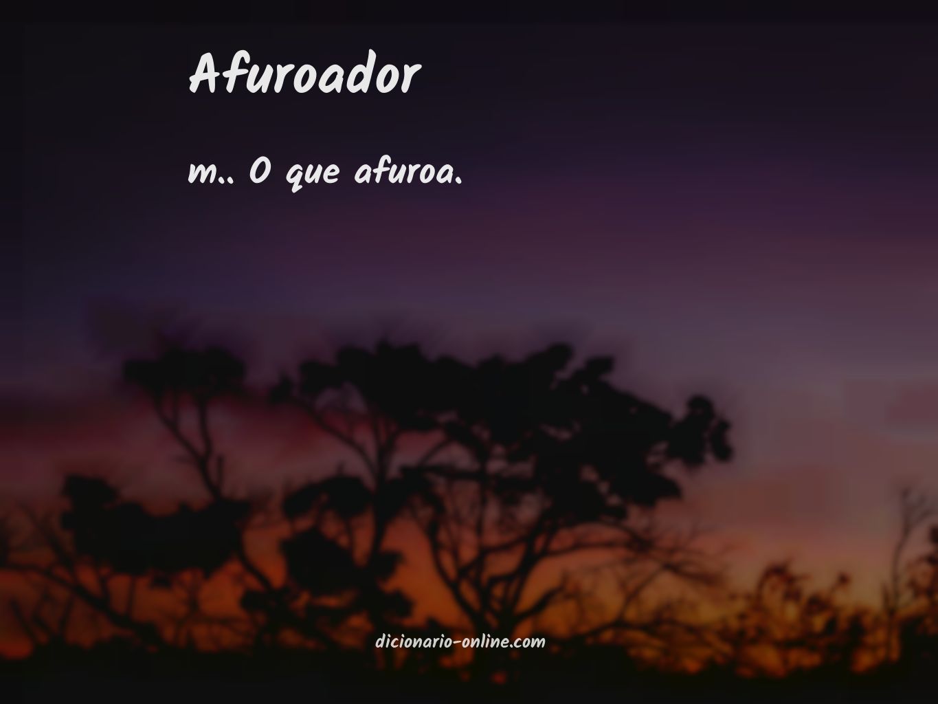 Significado de afuroador