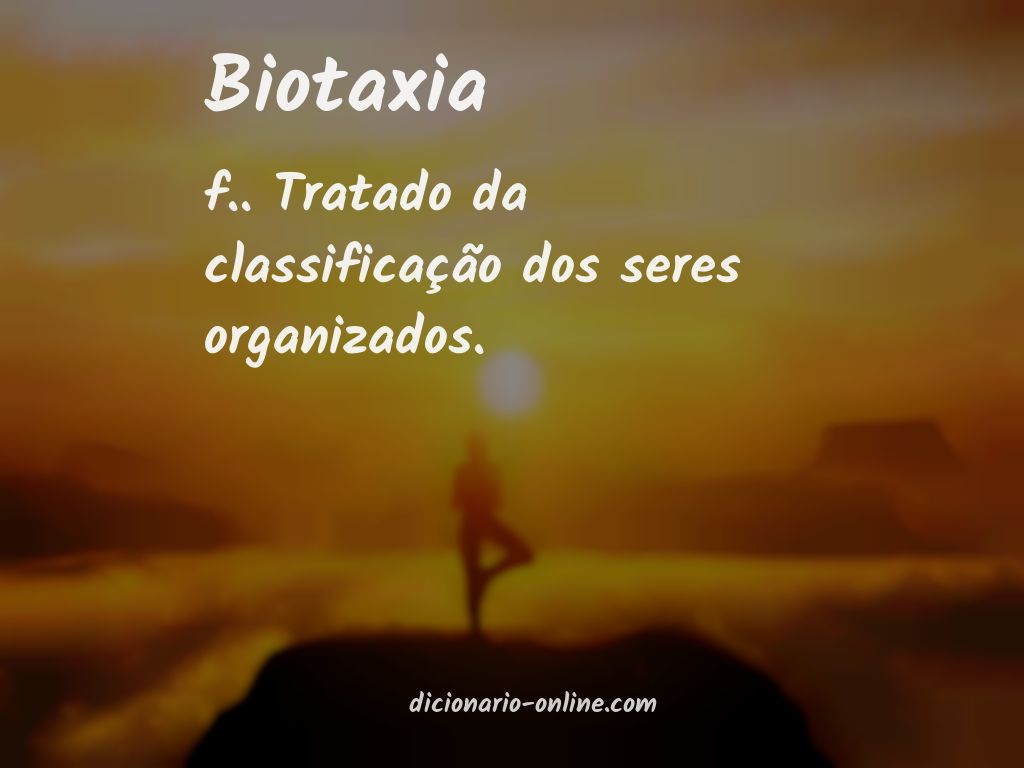 Significado de biotaxia
