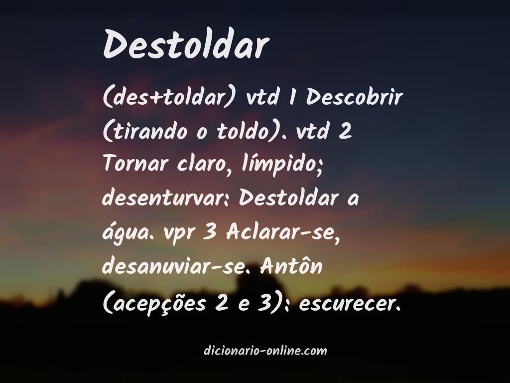 Significado de destoldar