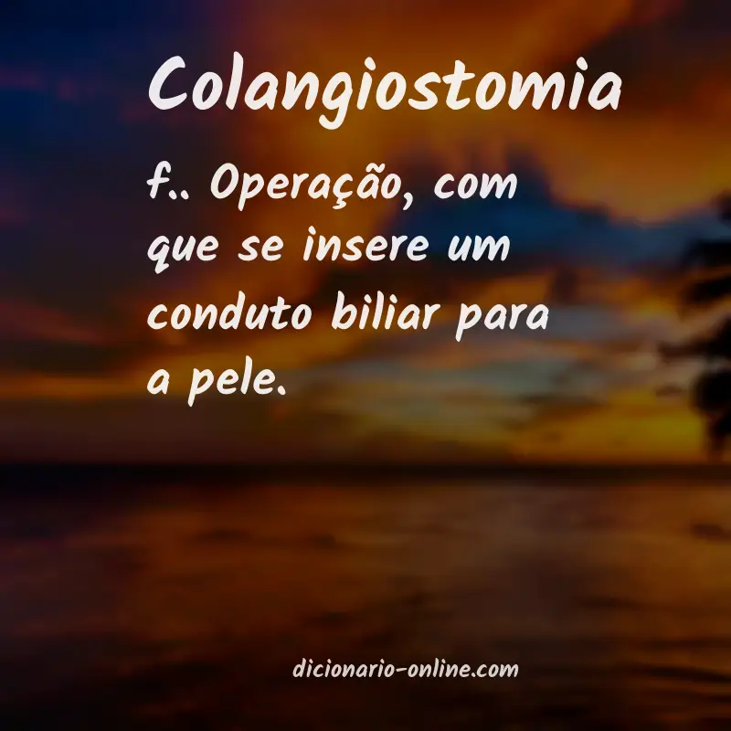 Significado de colangiostomia