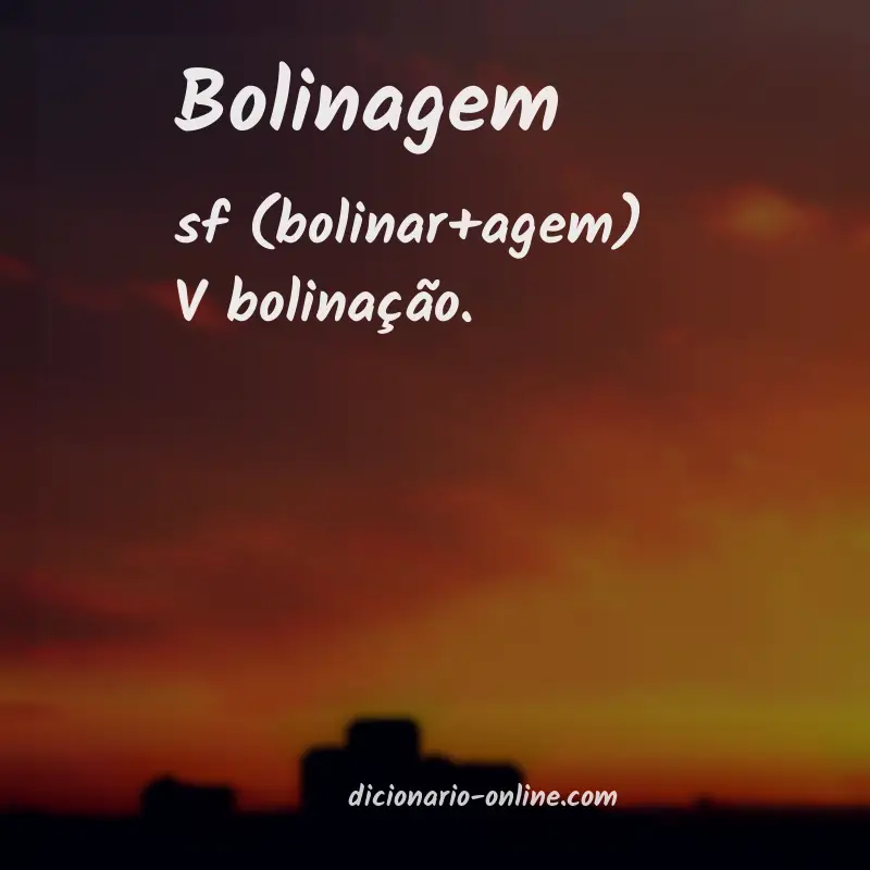 Significado de bolinagem