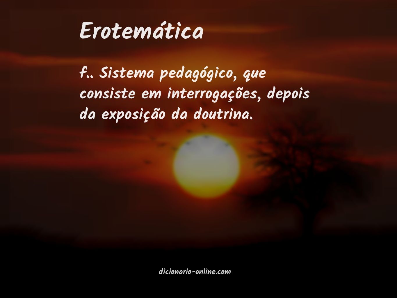 Significado de erotemática