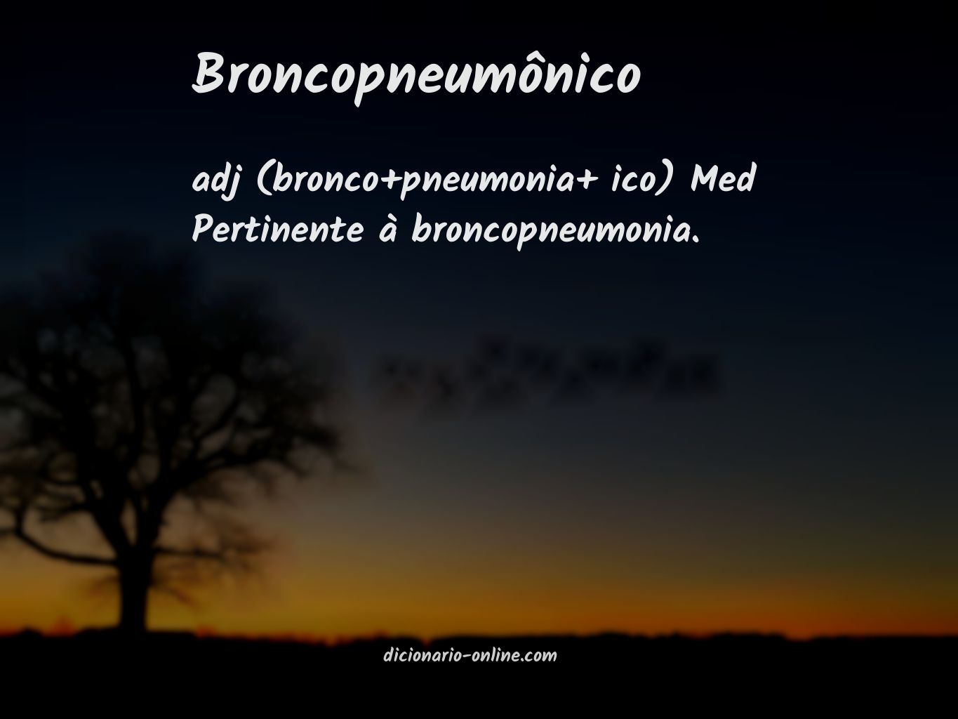 Significado de broncopneumônico