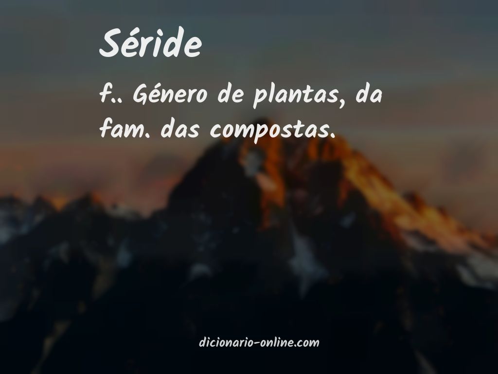 Significado de séride