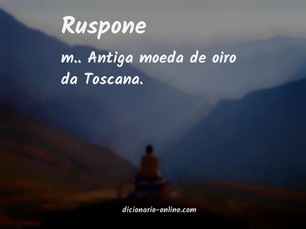 Significado de ruspone