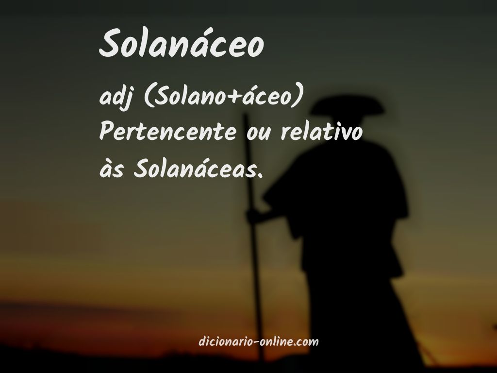 Significado de solanáceo