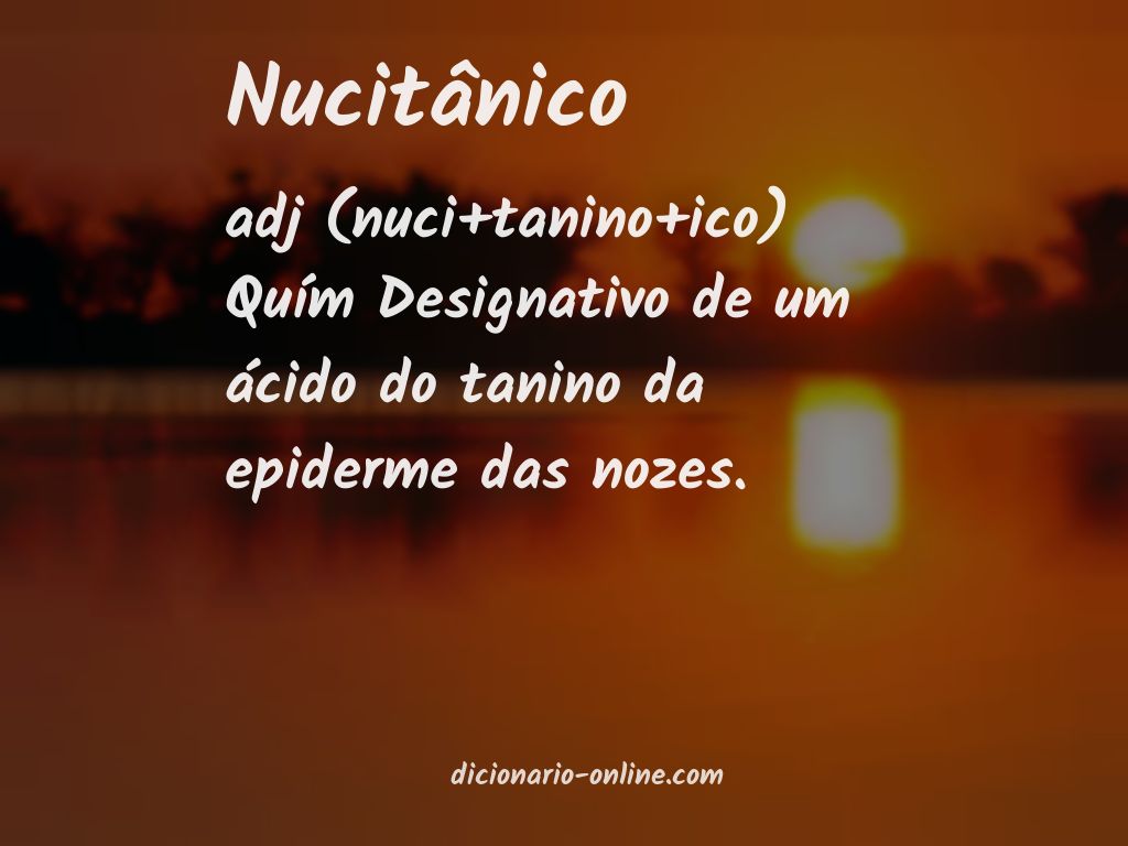 Significado de nucitânico