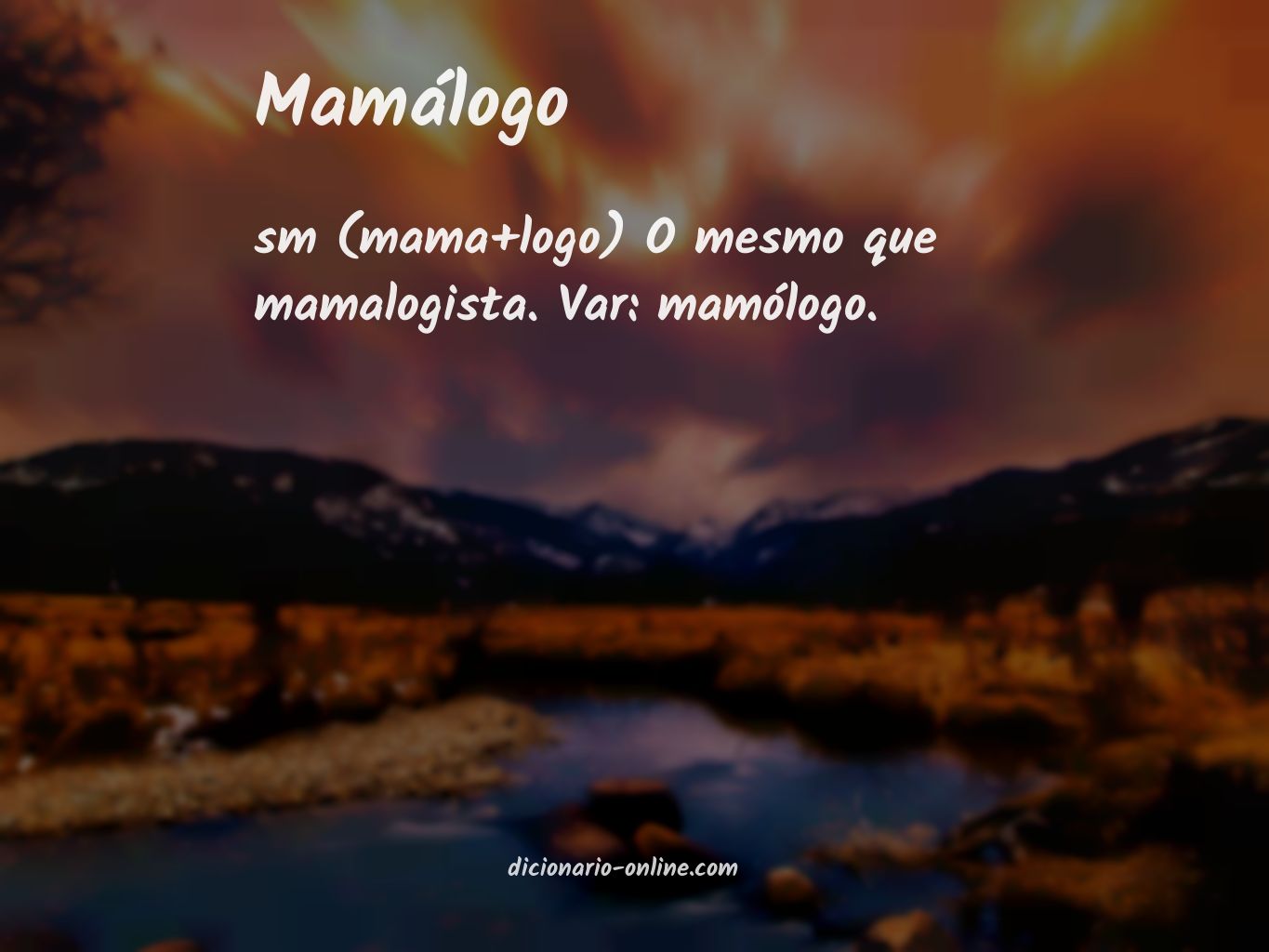 Significado de mamálogo