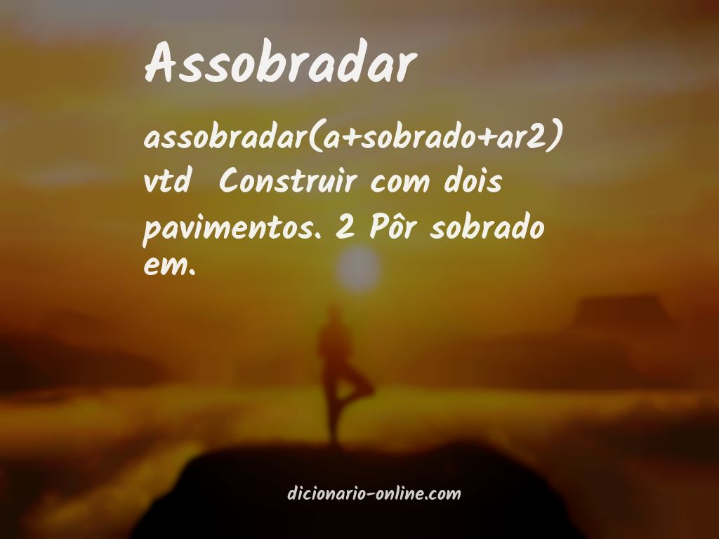 Significado de assobradar