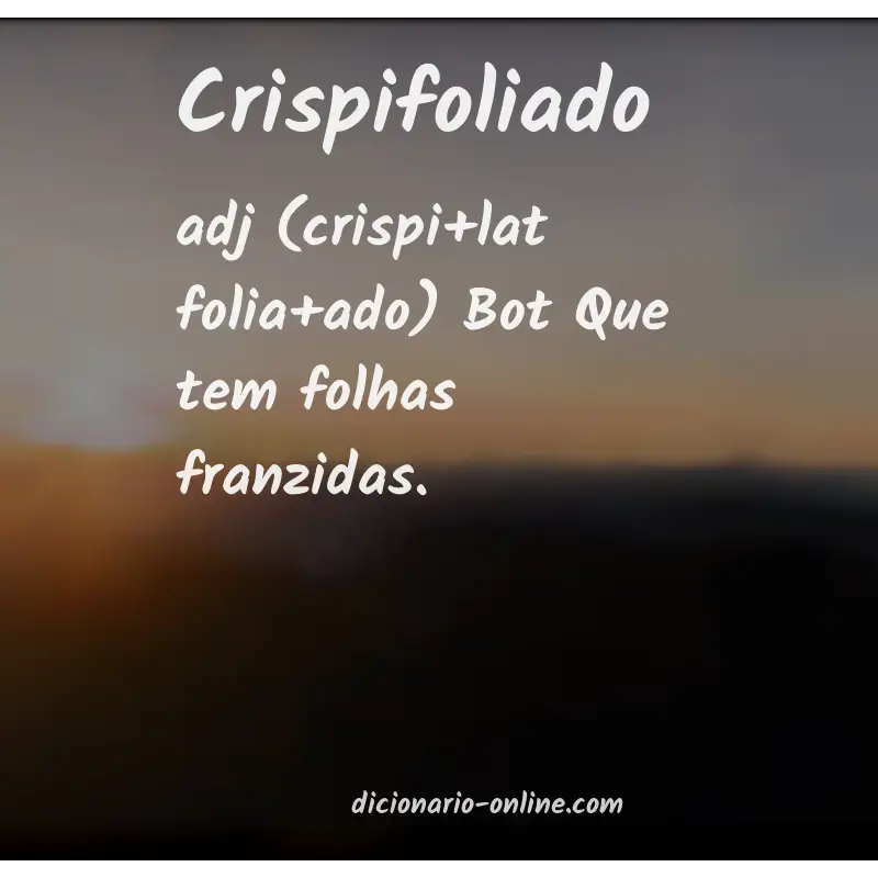 Significado de crispifoliado