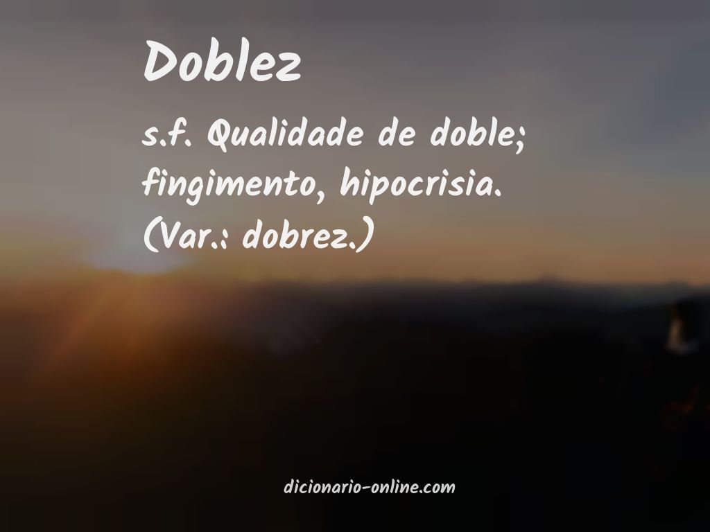 Significado de doblez