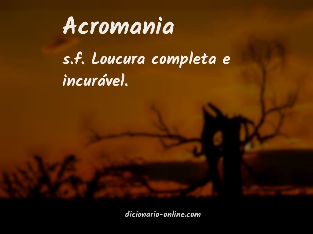 Significado de acromania