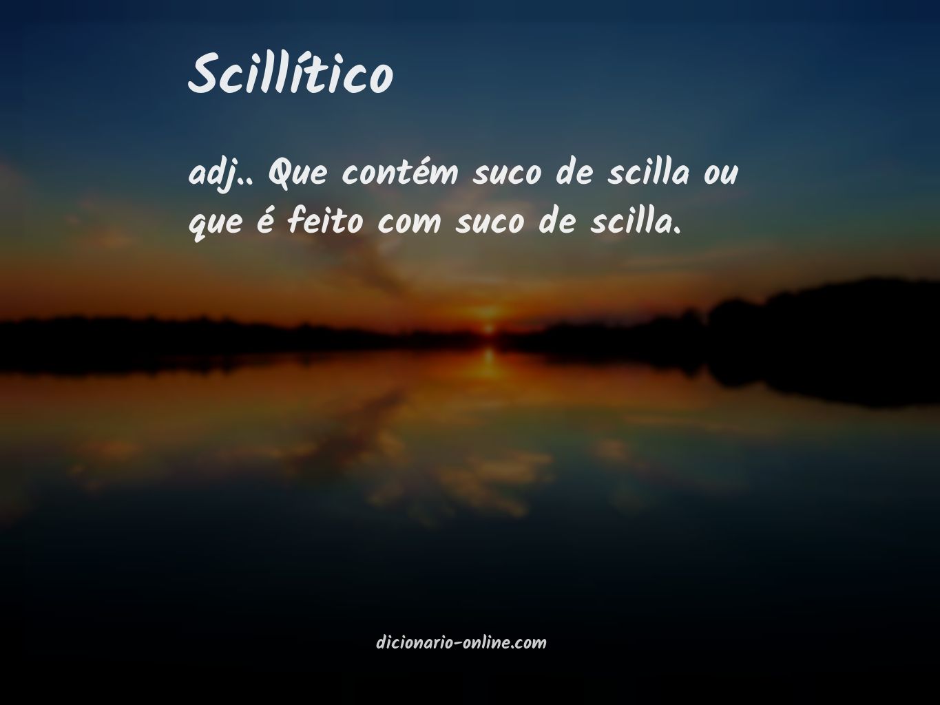 Significado de scillítico