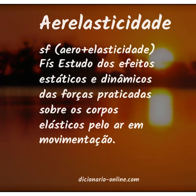 Significado de aerelasticidade