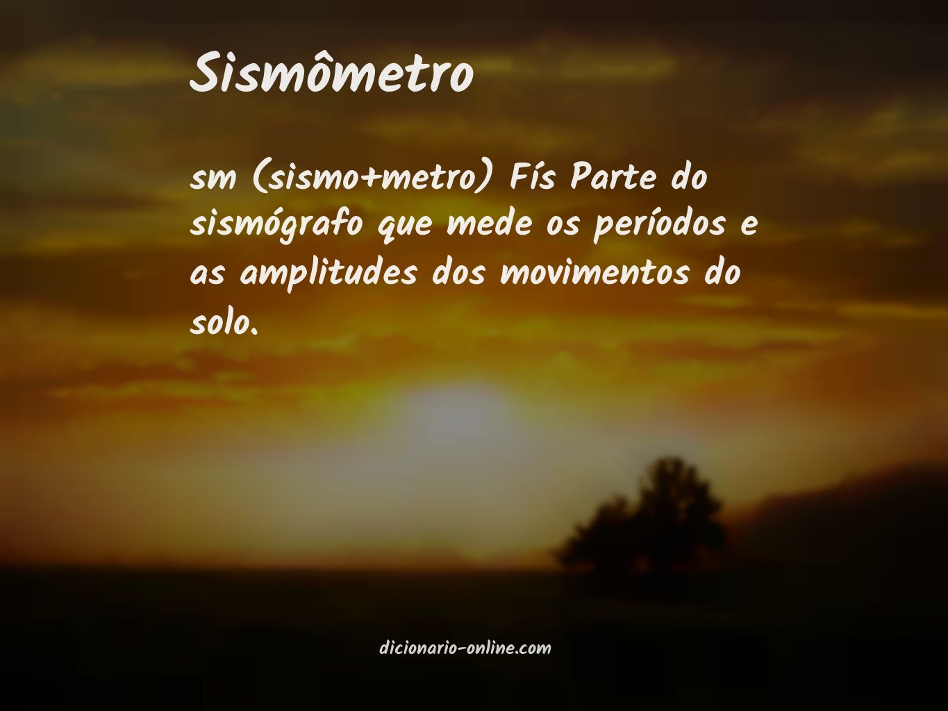 Significado de sismômetro