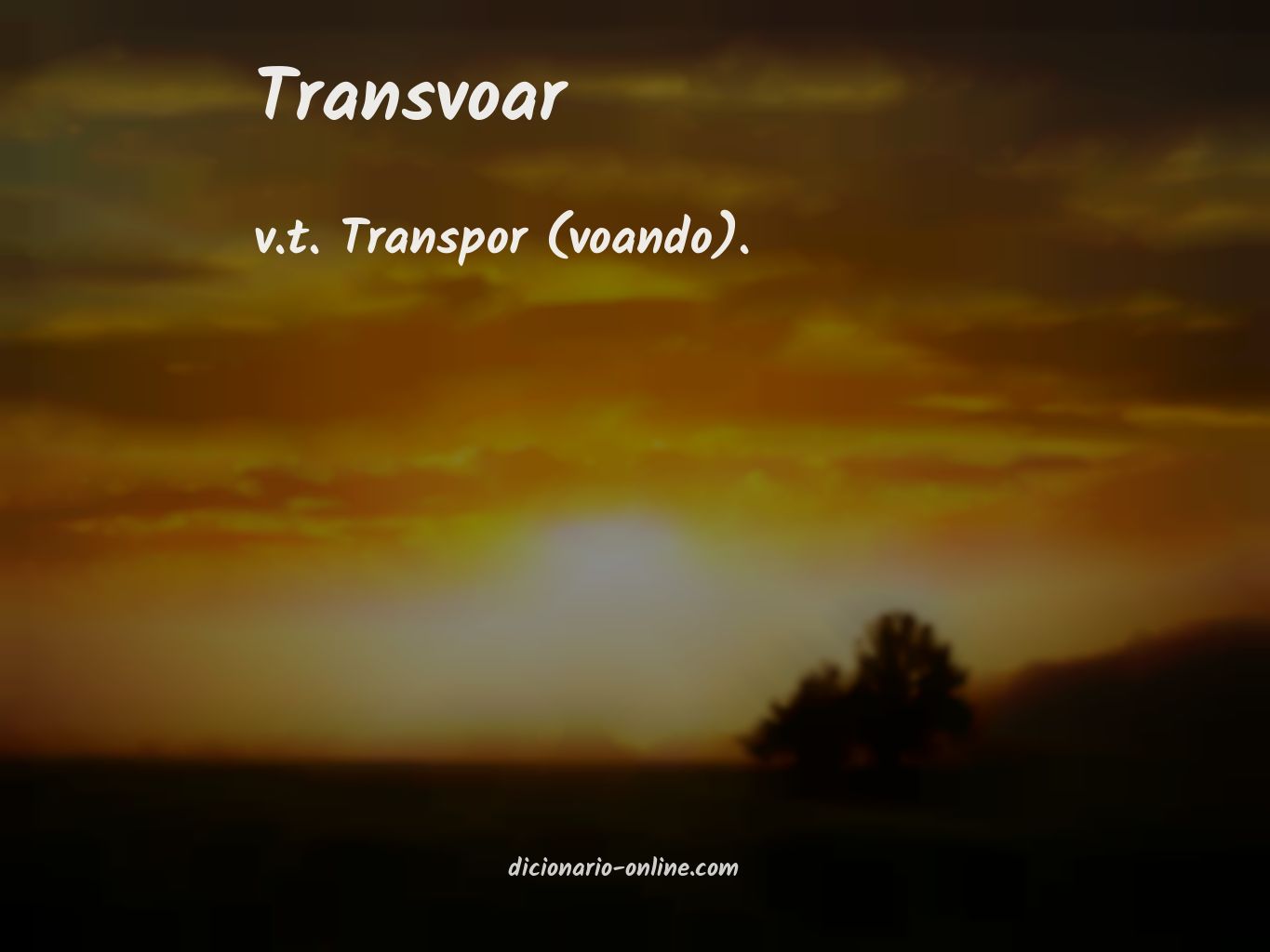 Significado de transvoar