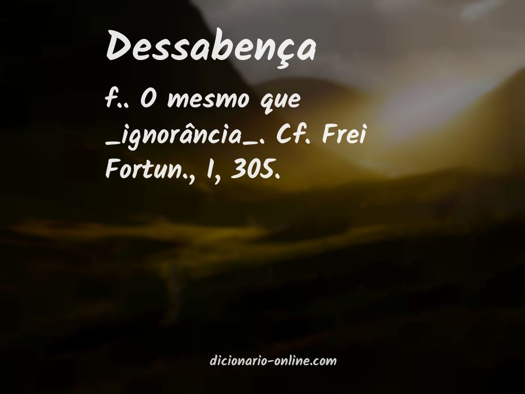 Significado de dessabença