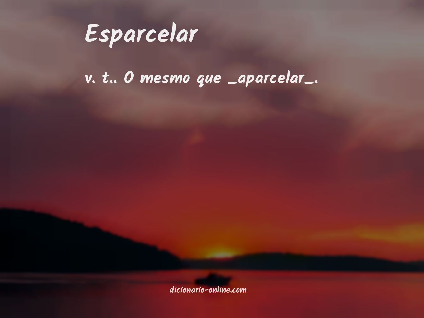 Significado de esparcelar