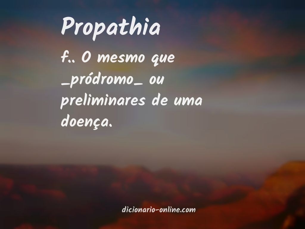 Significado de propathia