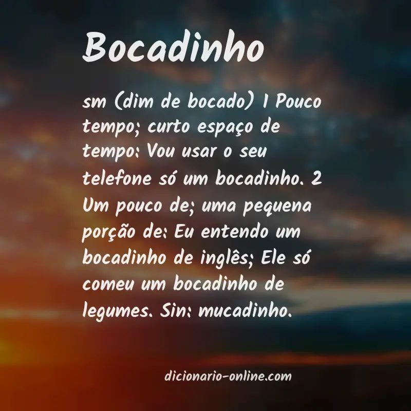 Significado de bocadinho