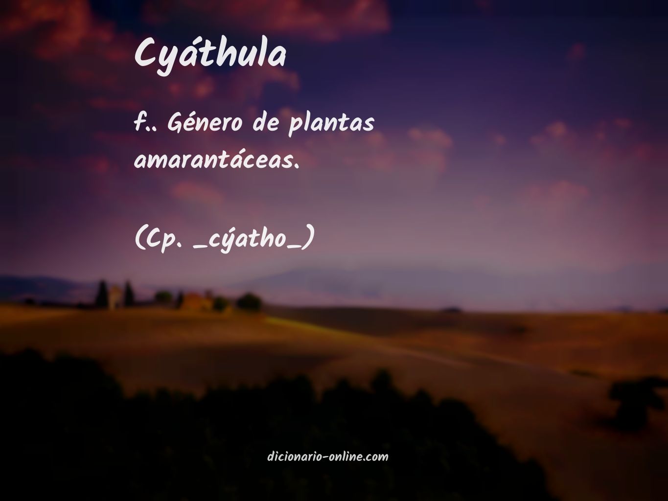 Significado de cyáthula