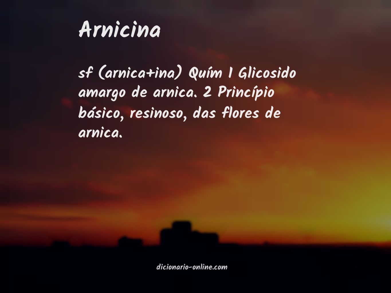 Significado de arnicina