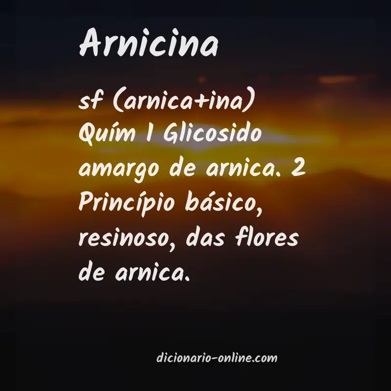 Significado de arnicina