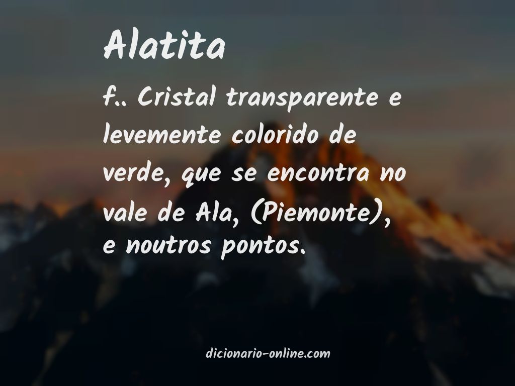 Significado de alatita