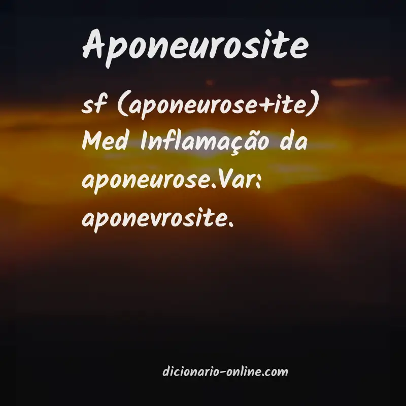 Significado de aponeurosite