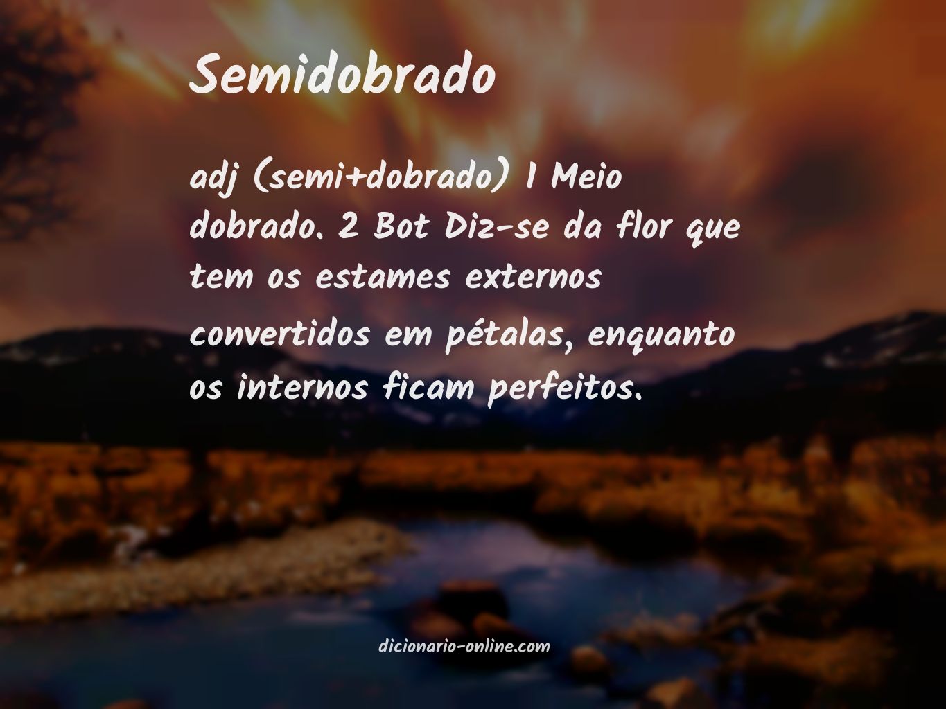 Significado de semidobrado