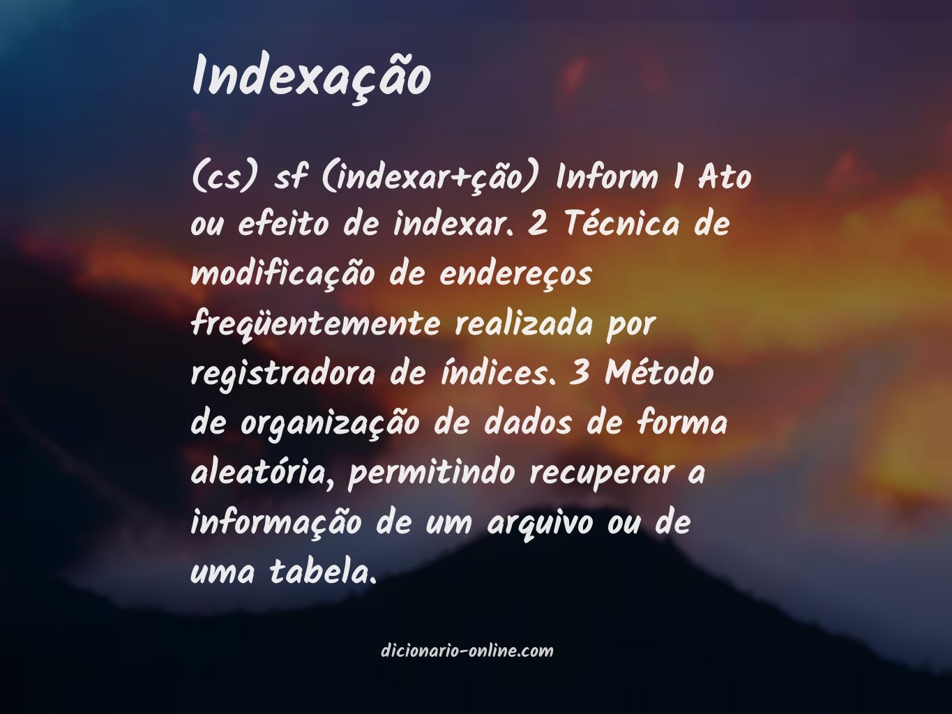 Significado de indexação