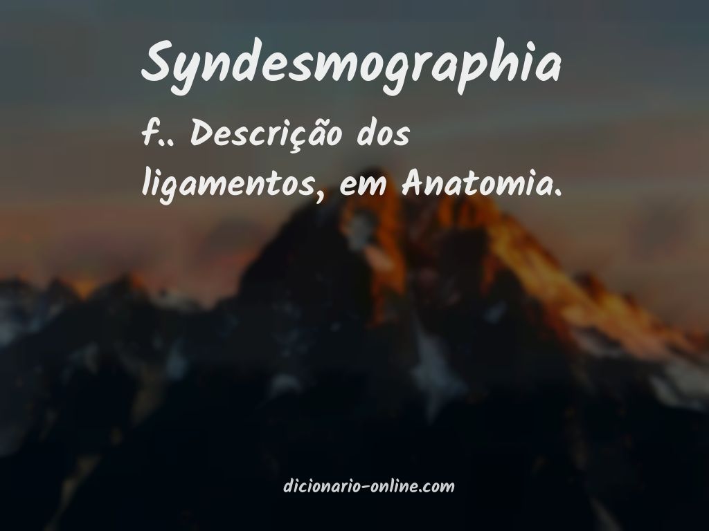 Significado de syndesmographia