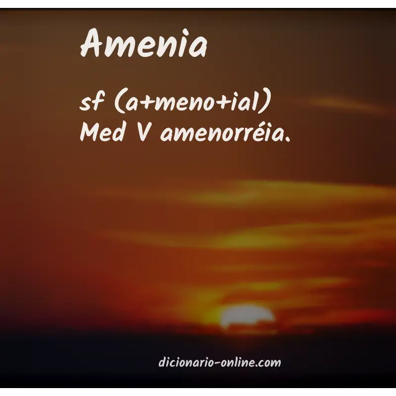 Significado de amenia