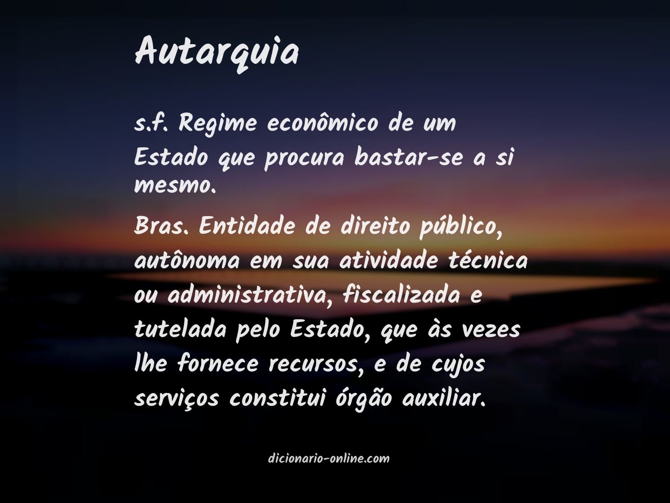 Significado de autarquia