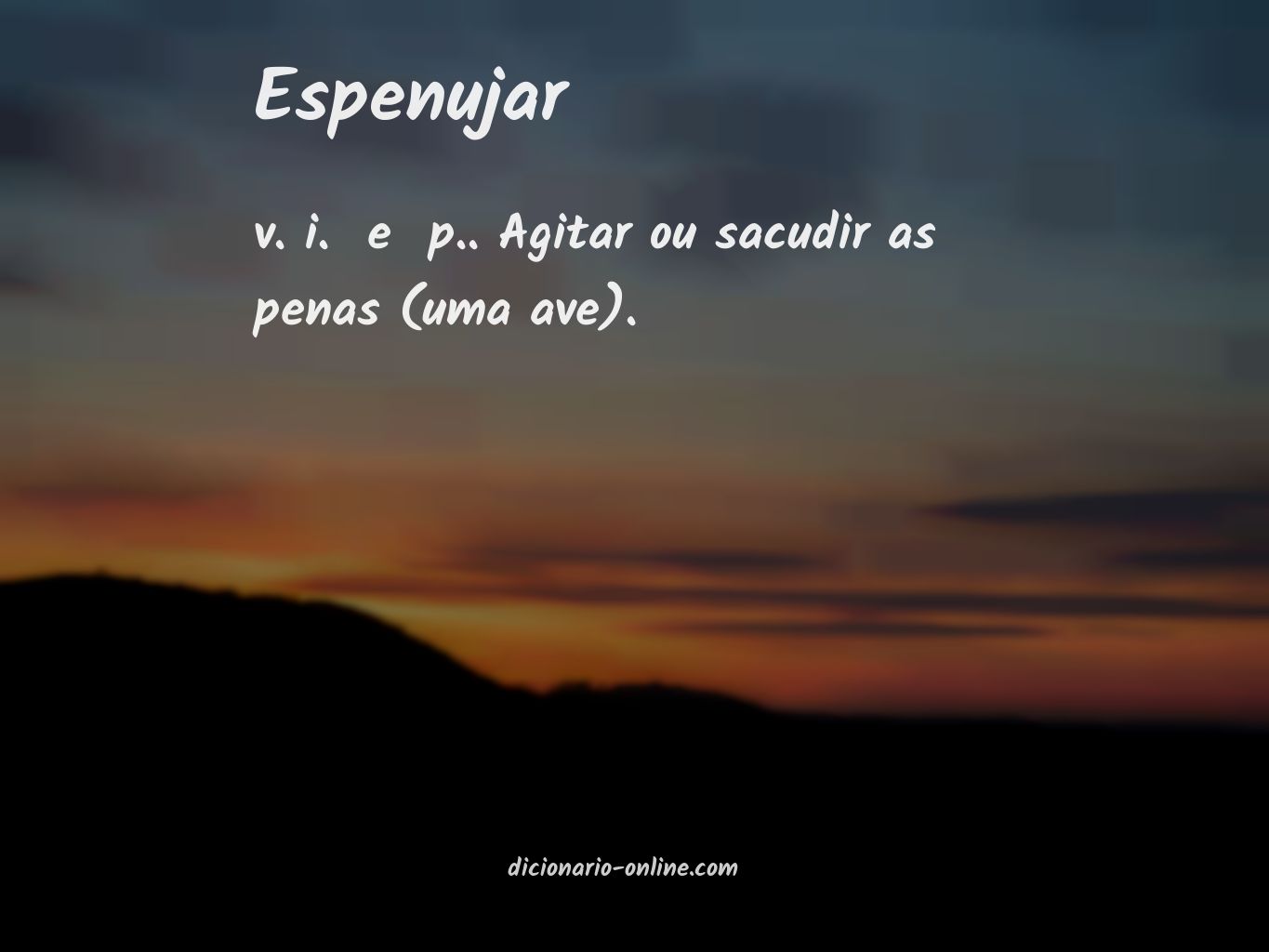 Significado de espenujar