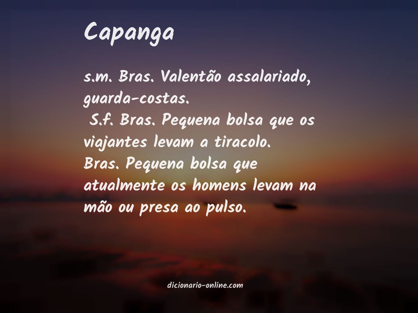 Significado de capanga