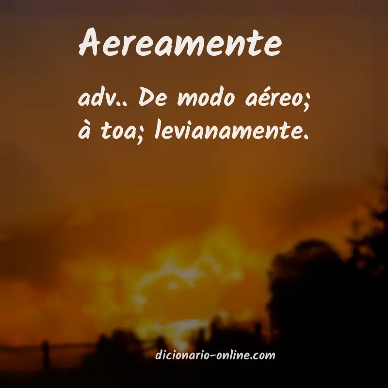 Significado de aereamente