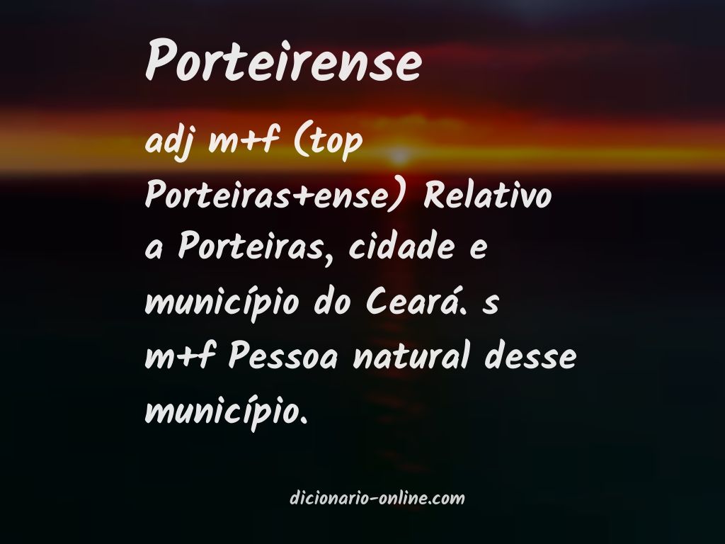 Significado de porteirense