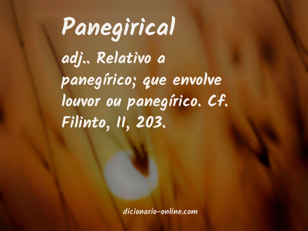 Significado de panegirical