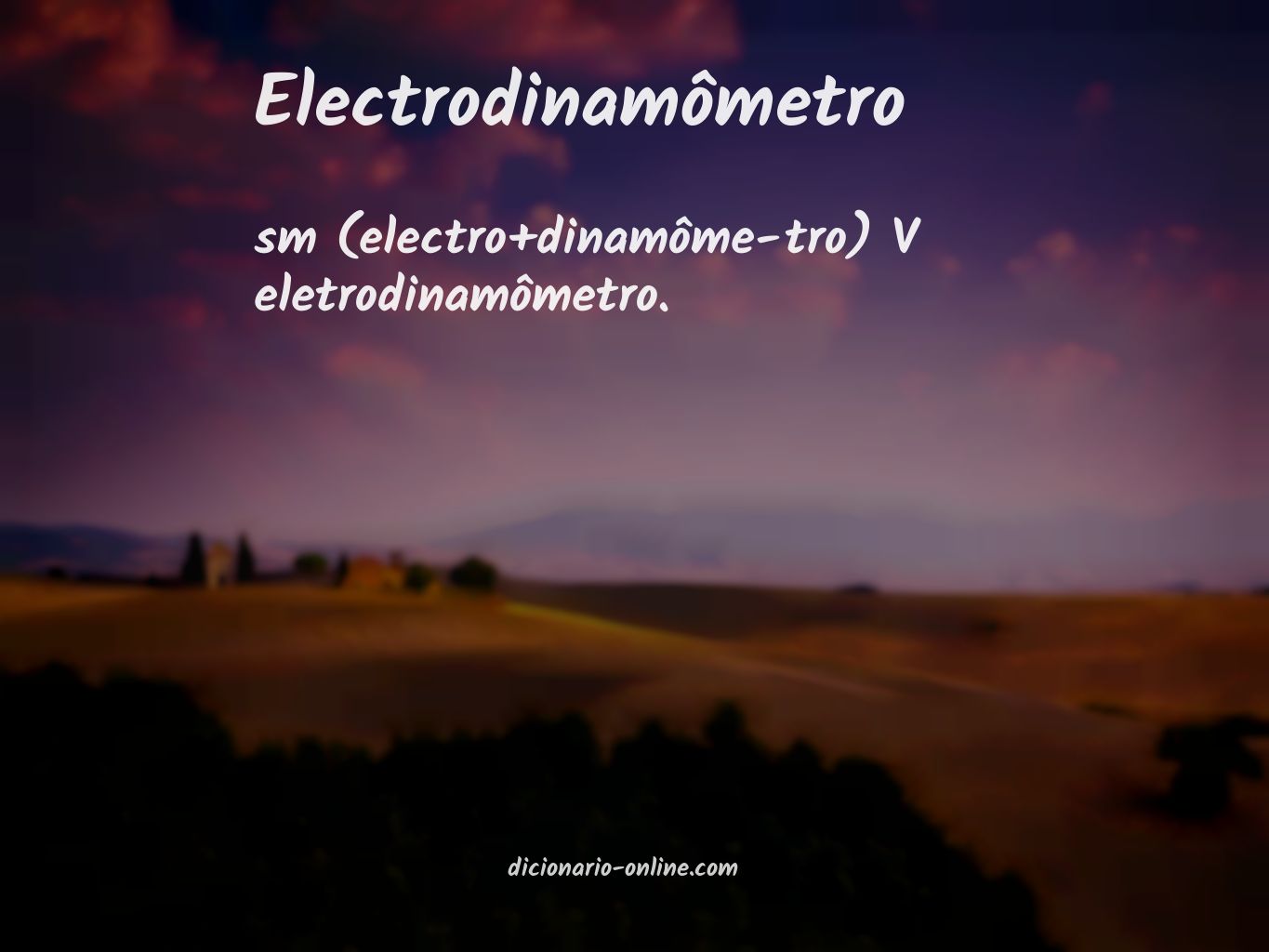 Significado de electrodinamômetro