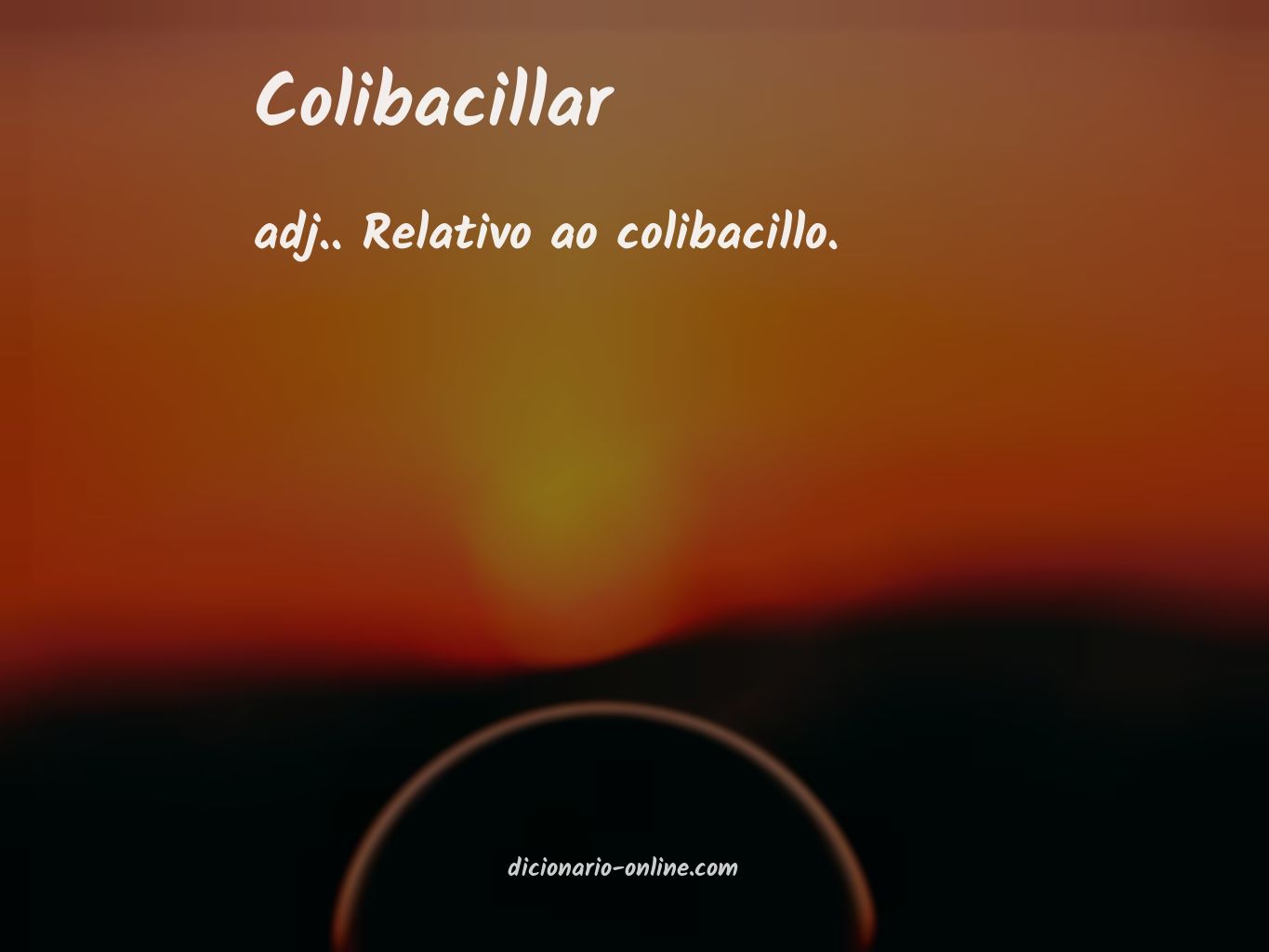 Significado de colibacillar