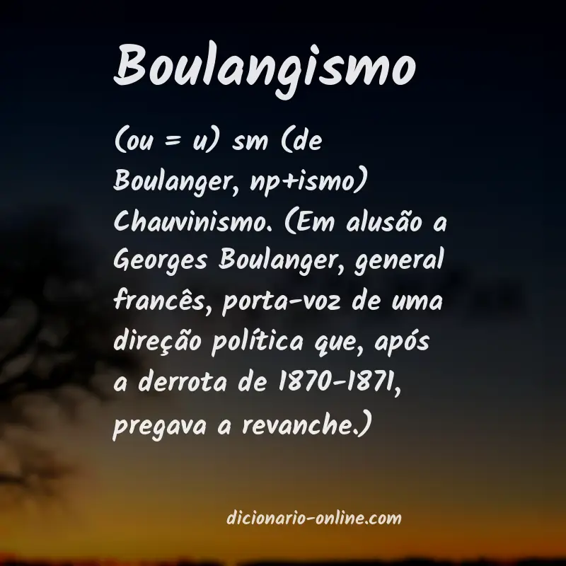 Significado de boulangismo