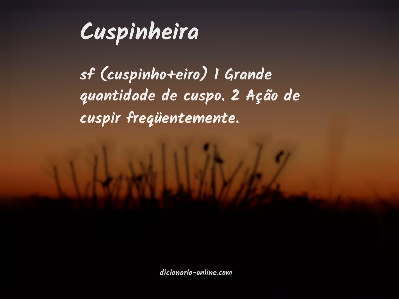 Significado de cuspinheira