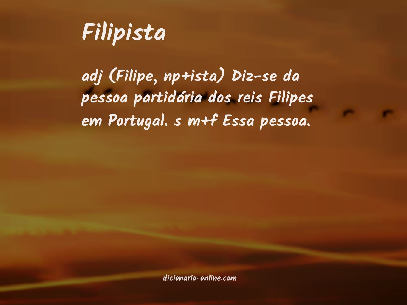 Significado de filipista