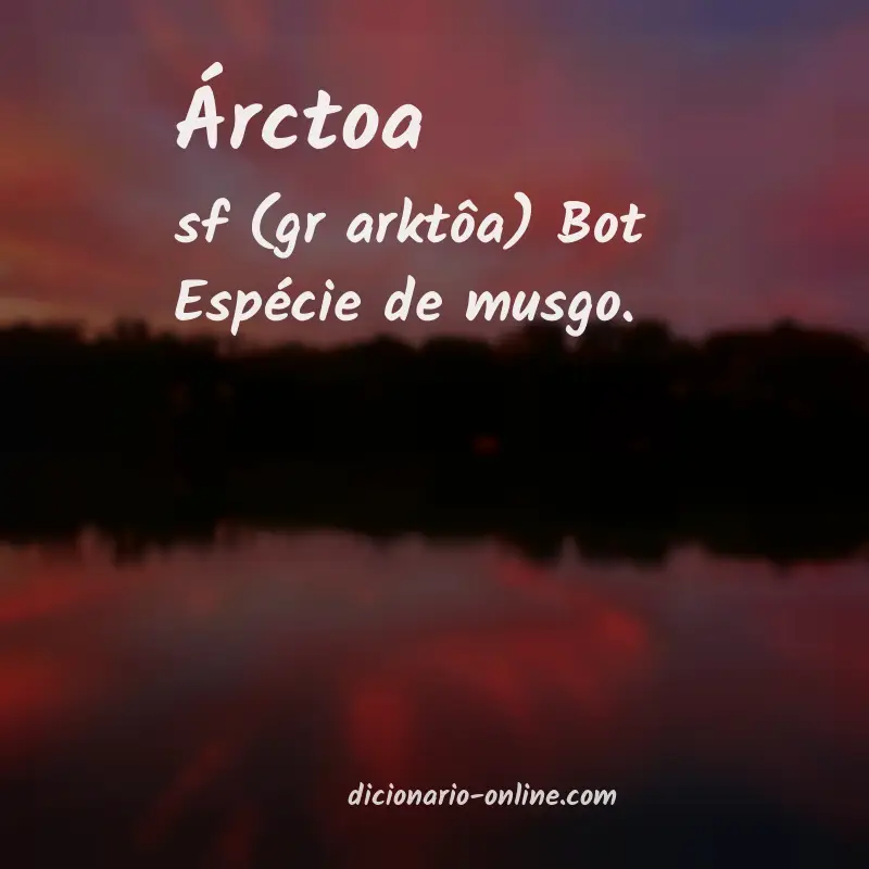 Significado de árctoa